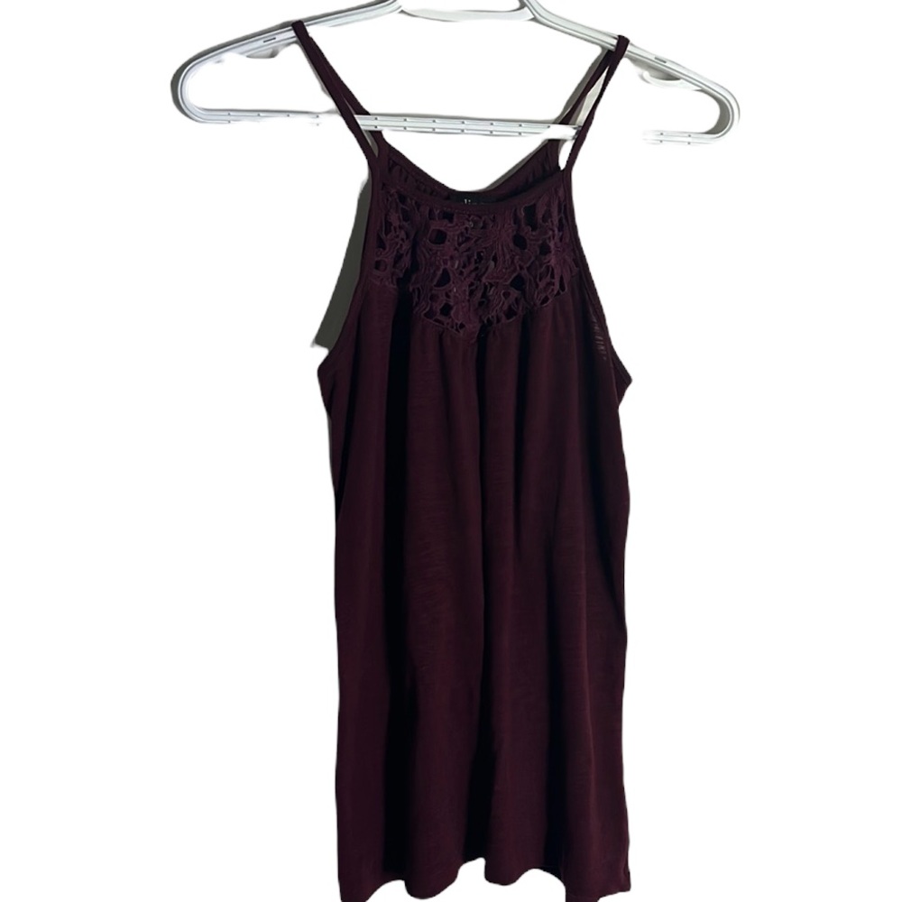 | ECLIPSE | Maroon lace detail cami